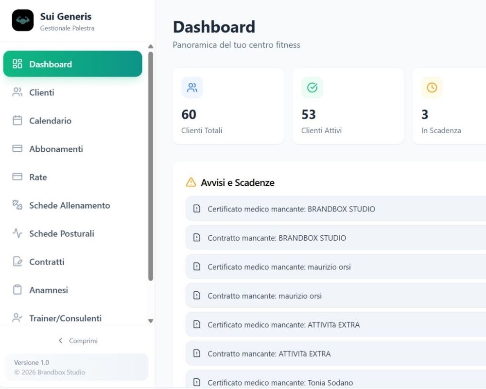 SAAS per gestione clienti e documenti