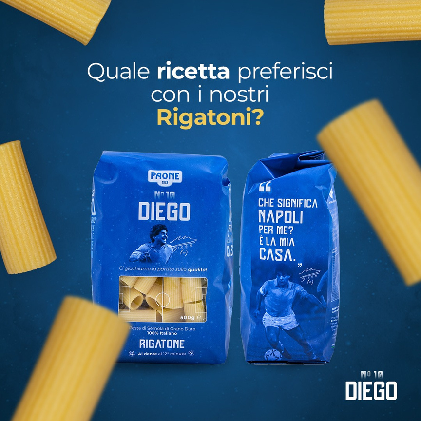 Pasta Maradona, branding e packaging firmati Brandbox Studio
